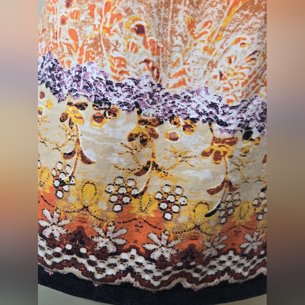 Axcess Boho Paisley Top Orange Small - Picture 4 of 9